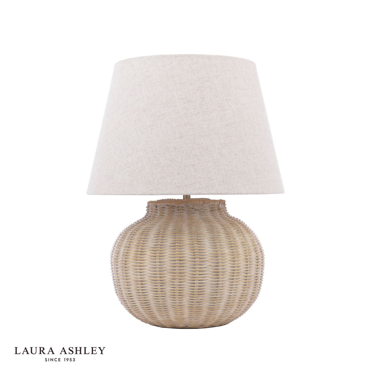 Laura Ashley Fernhill Large Table Lamp Matt Cream With Shade