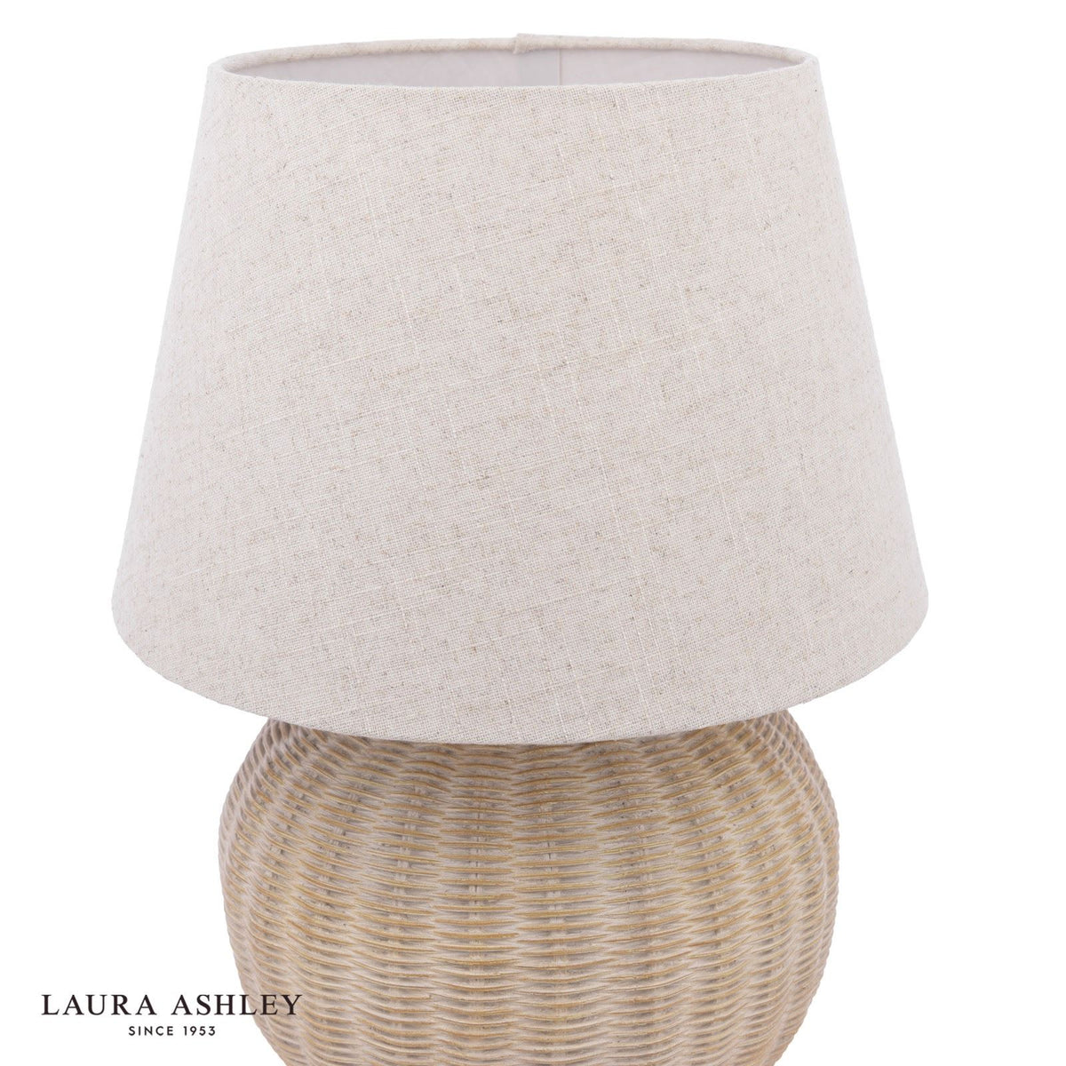 Laura Ashley Fernhill Large Table Lamp Matt Cream With Shade