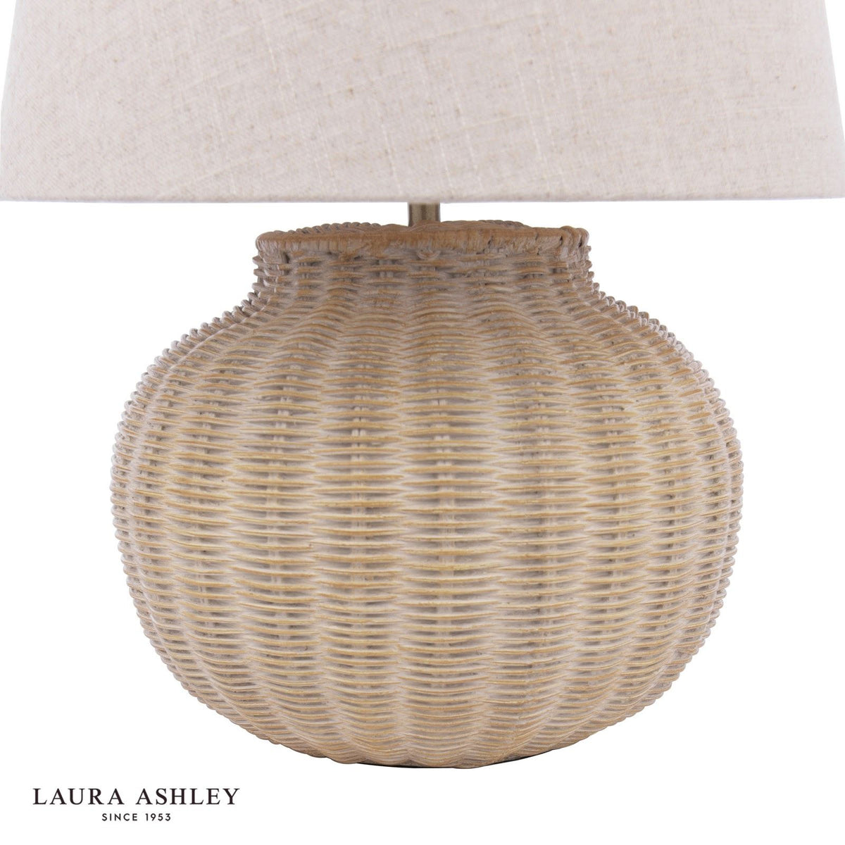 Laura Ashley Fernhill Large Table Lamp Matt Cream With Shade