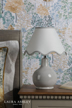 Laura Ashley Bramhope Table Lamp Grey Ceramic With Shade