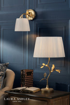 Laura Ashley Egelton Wall Light Aged Brass With Shade