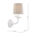 Laura Ashley Eleni Wall Light Matt White With Shade