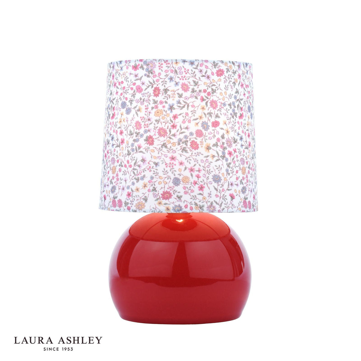 Laura Ashley Knowlton Table Lamp Pink Ceramic With Shade