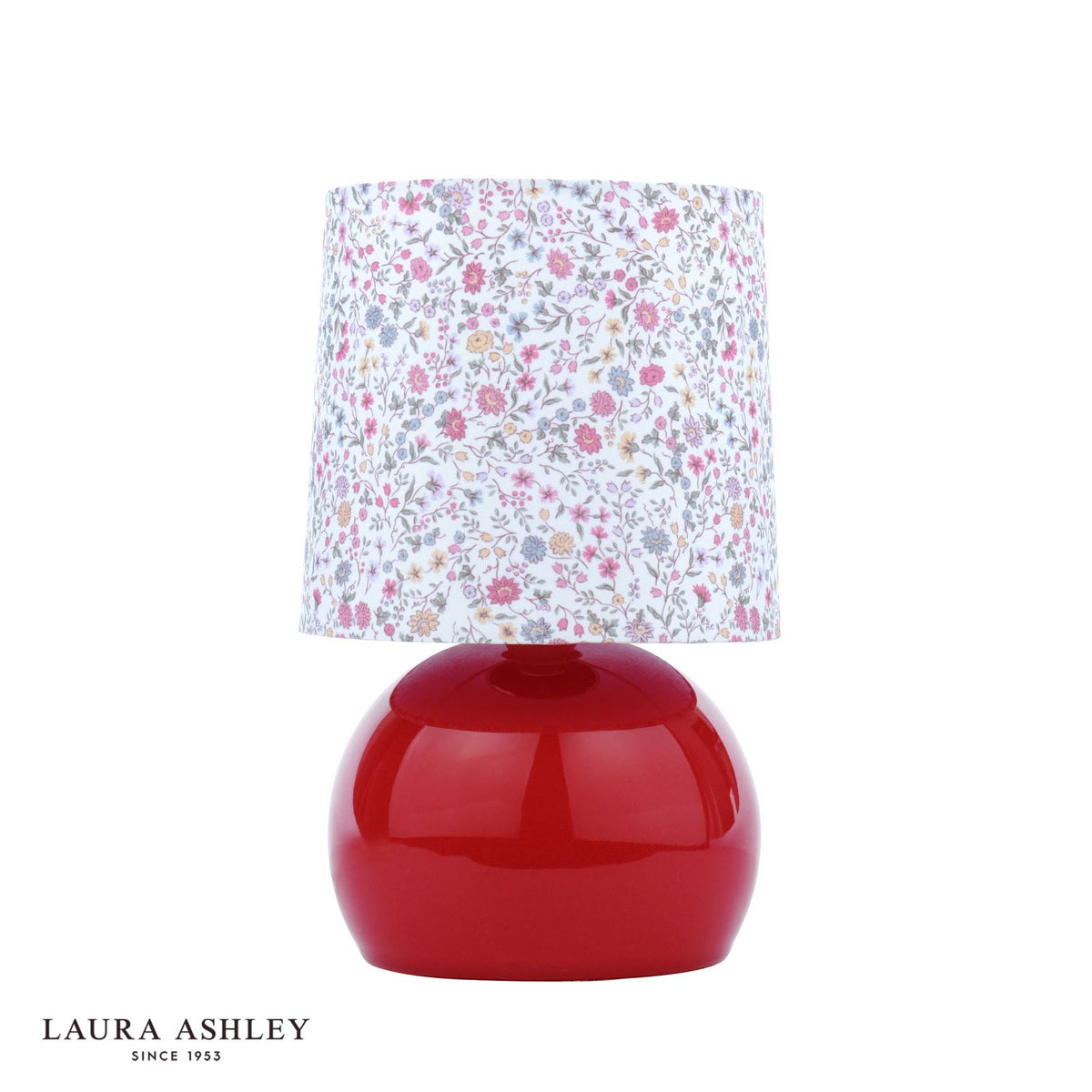 Laura Ashley Knowlton Table Lamp Pink Ceramic With Shade