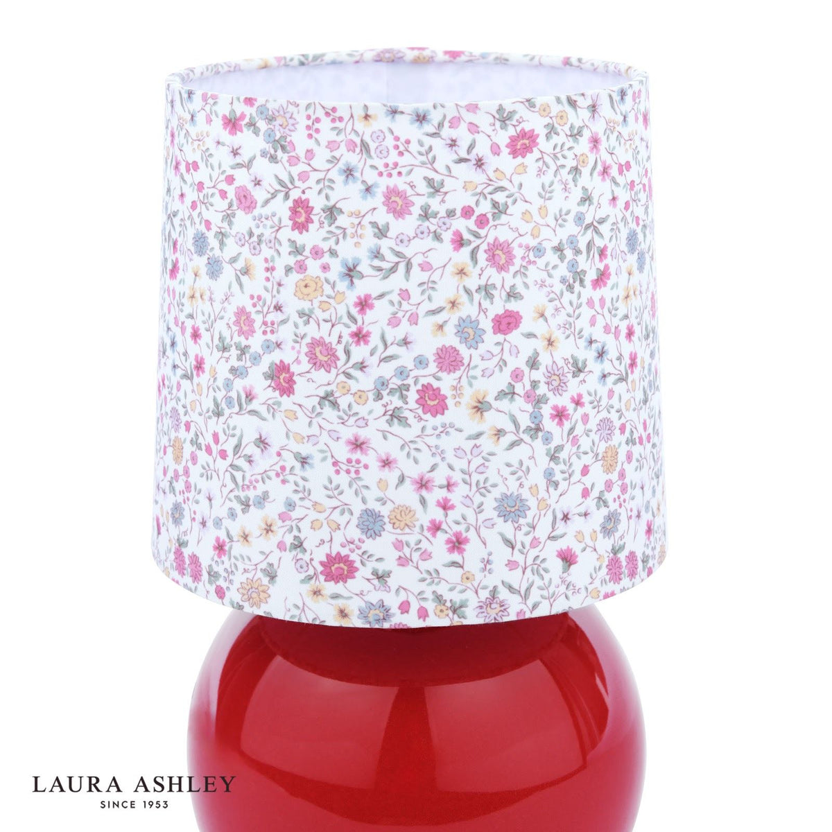 Laura Ashley Knowlton Table Lamp Pink Ceramic With Shade