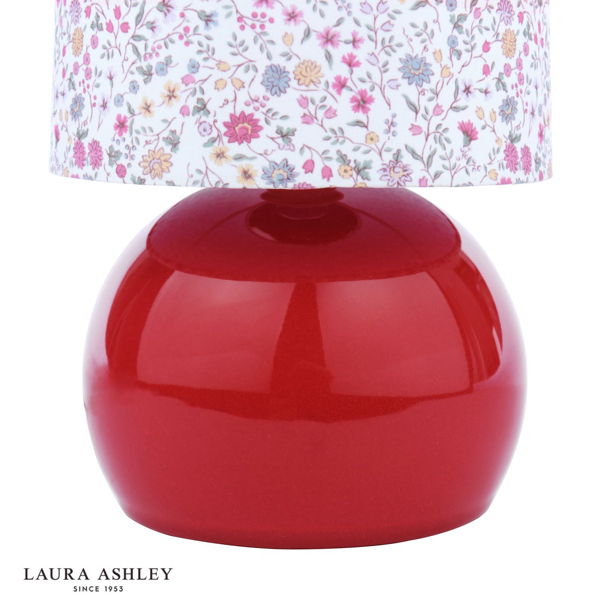 Laura Ashley Knowlton Table Lamp Pink Ceramic With Shade