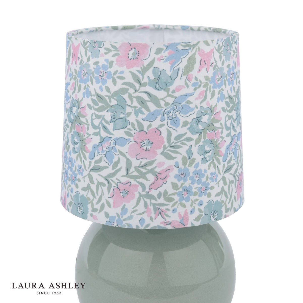 Laura Ashley Sherston Table Lamp Blue Ceramic With Shade