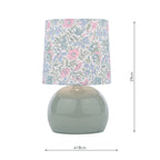 Laura Ashley Sherston Table Lamp Blue Ceramic With Shade
