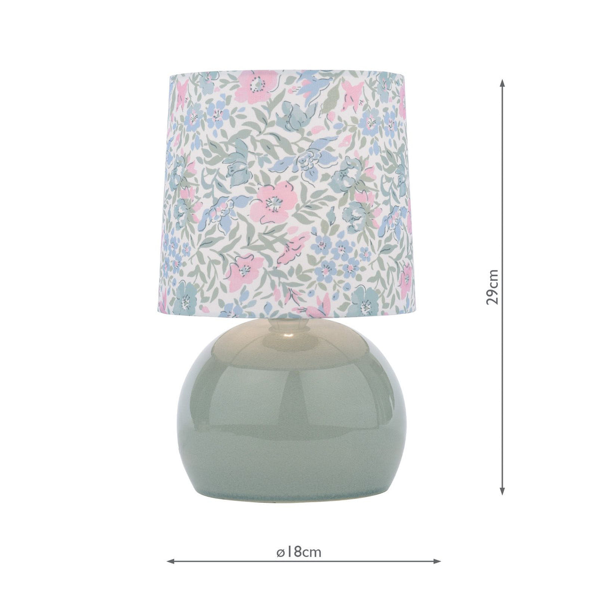 Laura Ashley Sherston Table Lamp Blue Ceramic With Shade