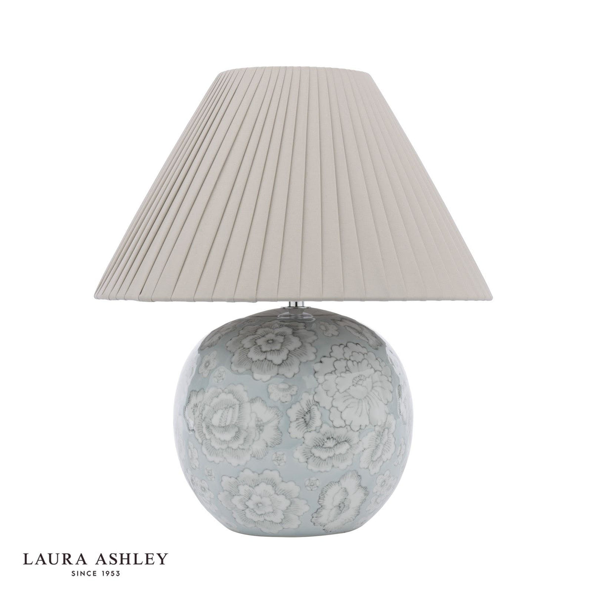 Laura Ashley Montford Table Lamp Blue Ceramic With Shade