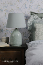 Laura Ashley Campion Table Lamp Blue Ceramic With Shade