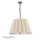 Laura Ashley Holwell 2 Light Pendant Antique Bronze With Shade