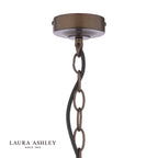 Laura Ashley Holwell 2 Light Pendant Antique Bronze With Shade