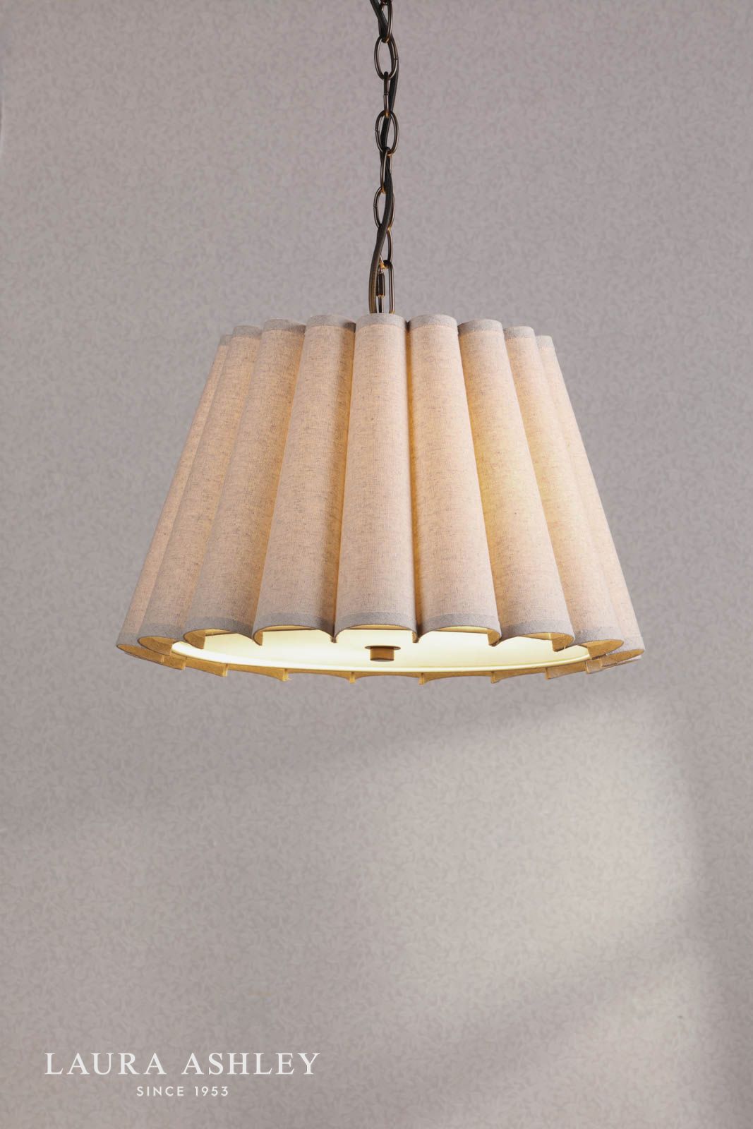 Laura Ashley Holwell 2 Light Pendant Antique Bronze With Shade
