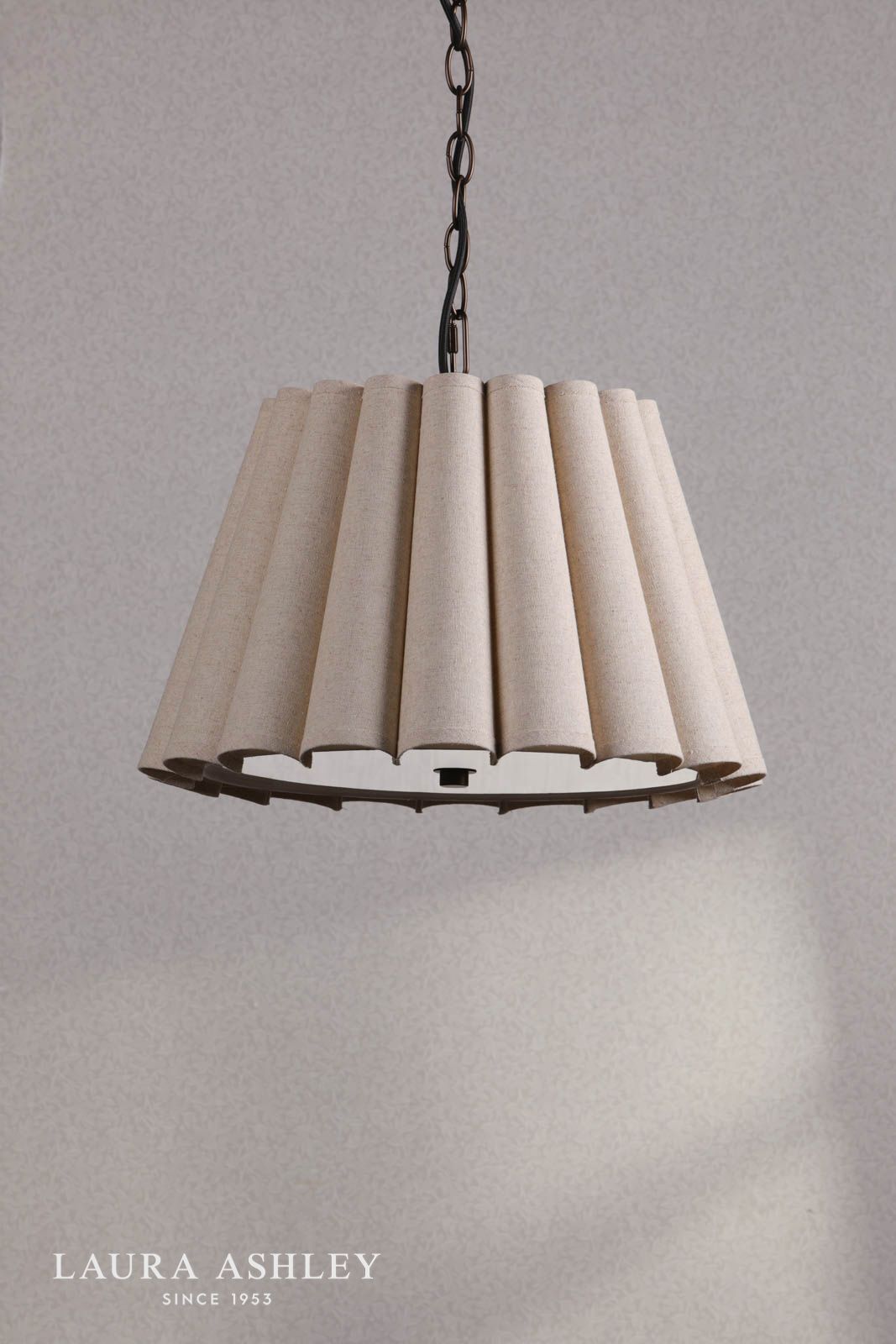 Laura Ashley Holwell 2 Light Pendant Antique Bronze With Shade