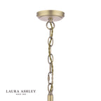 Laura Ashley Hilcote 5 Light Armed Pendant Matt Antique Brass and Glass