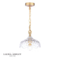 Laura Ashley Eversden Pendant Antique Brass and Crystal