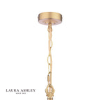 Laura Ashley Eversden Pendant Antique Brass and Crystal