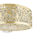 Laura Ashley Tilbrook 4 Light Flush Matt Champagne and Crystal