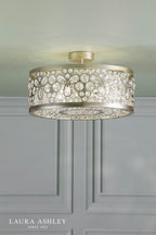 Laura Ashley Tilbrook 4 Light Flush Matt Champagne and Crystal
