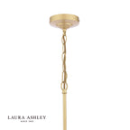 Laura Ashley Alexa 3 Light Pendant Glass and Matt Antique Brass