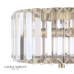 Laura Ashley Fernhurst Small 3 Light Flush Crystal and Antique Brass