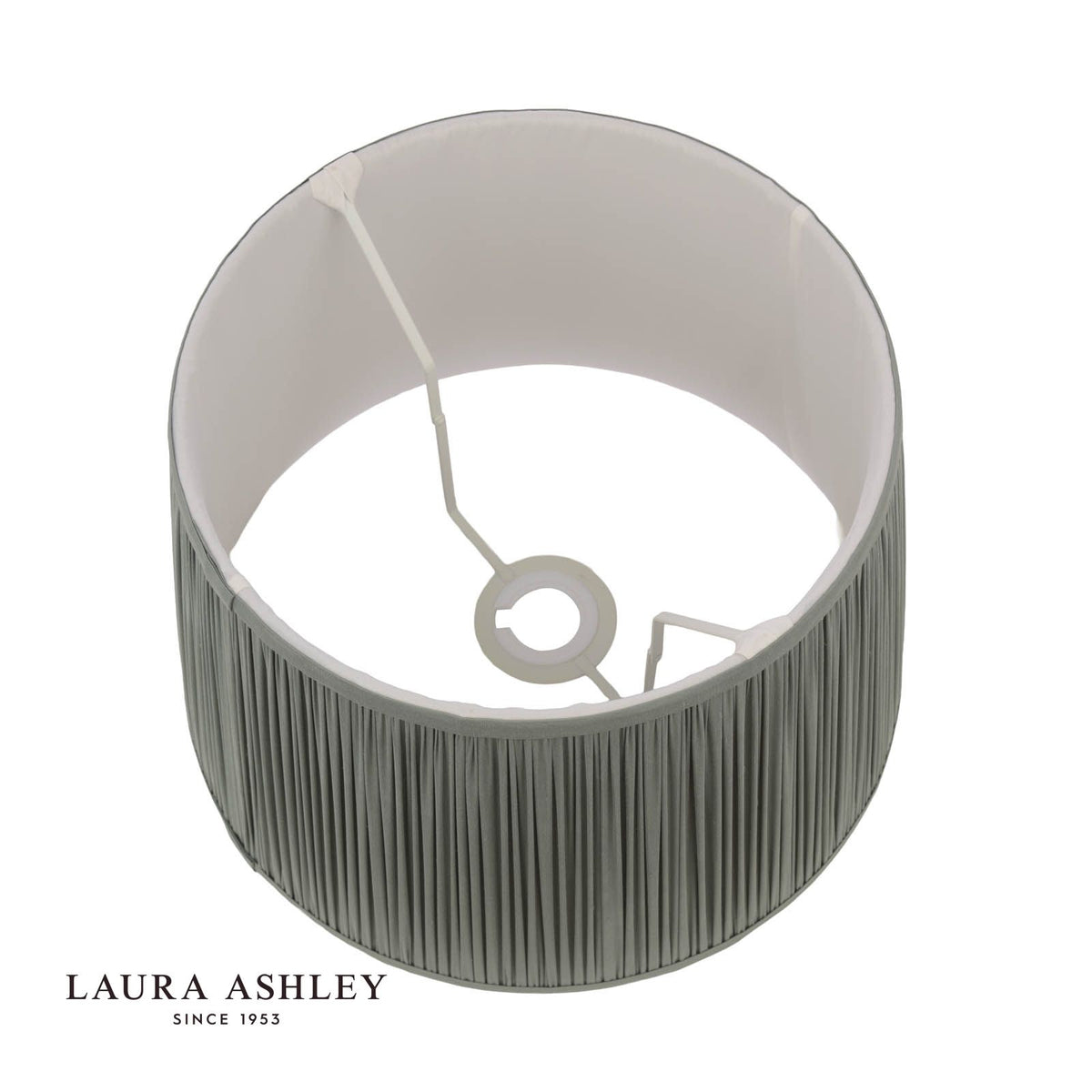 Laura Ashley Hemsley Green 100% Silk Tapered Drum Shade 30cm/12 inch