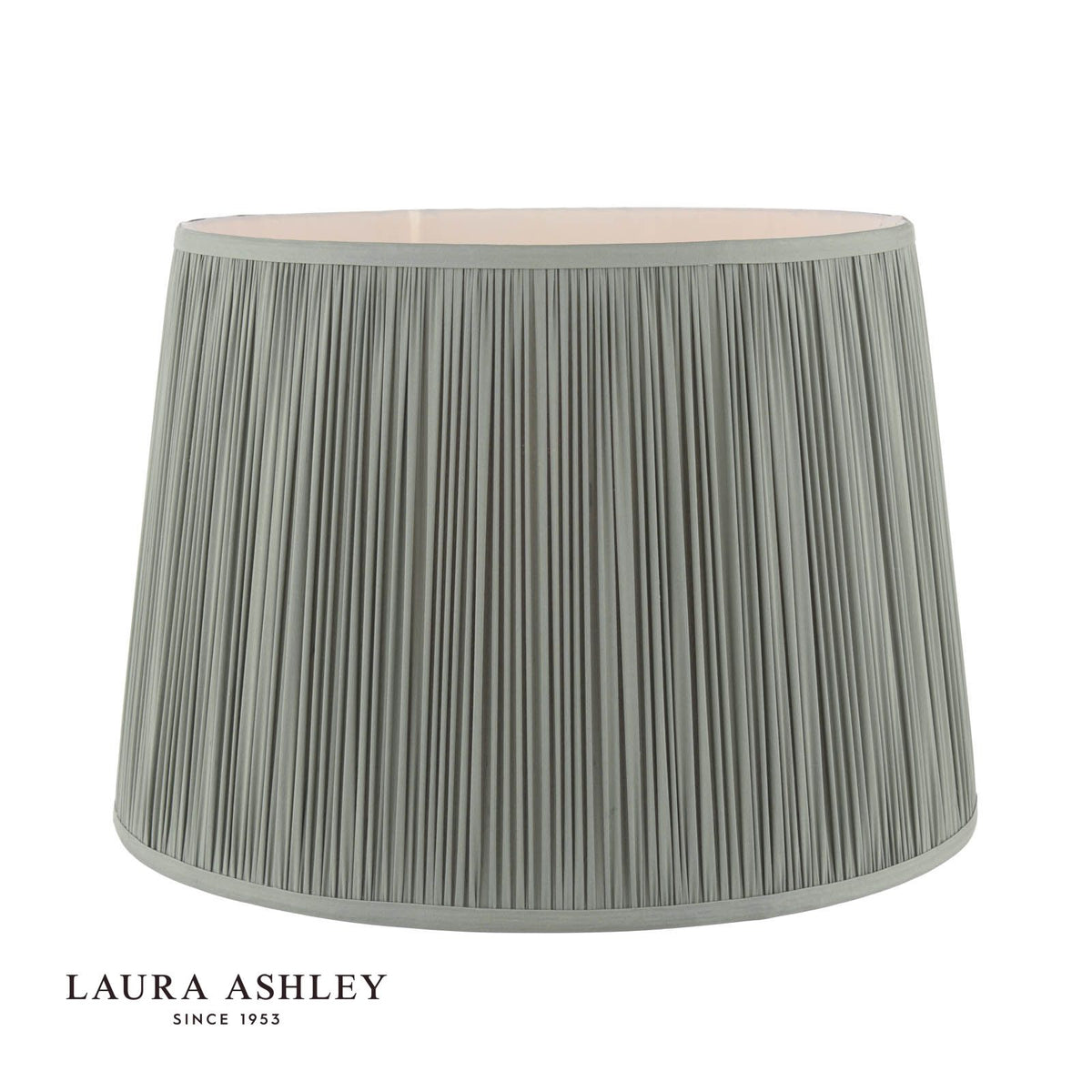 Laura Ashley Hemsley Green 100% Silk Tapered Drum Shade 40cm/16 inch