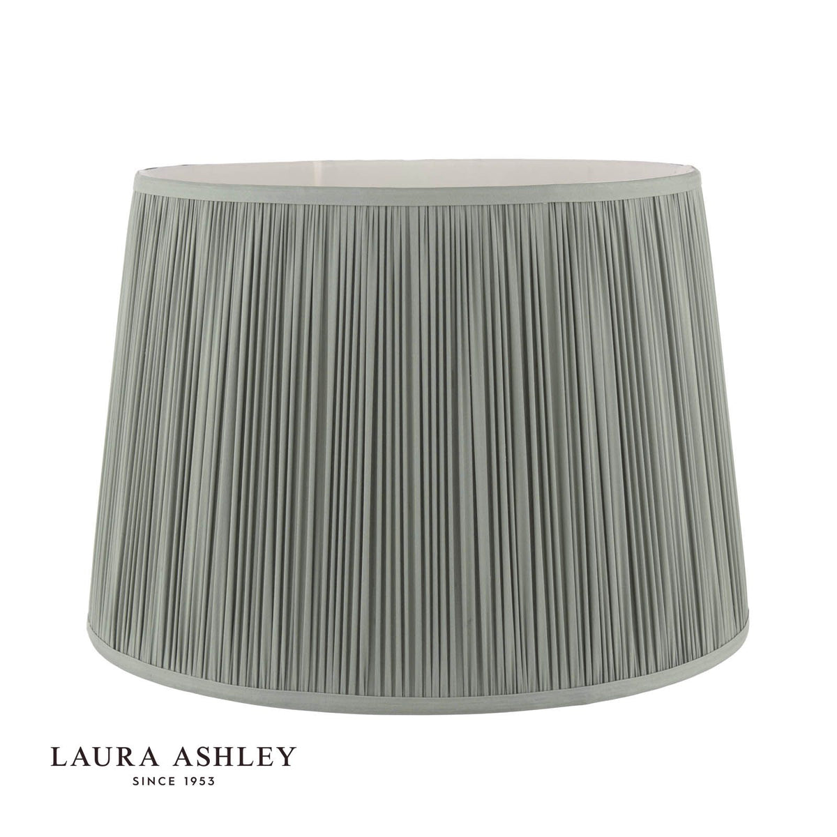 Laura Ashley Hemsley Green 100% Silk Tapered Drum Shade 40cm/16 inch