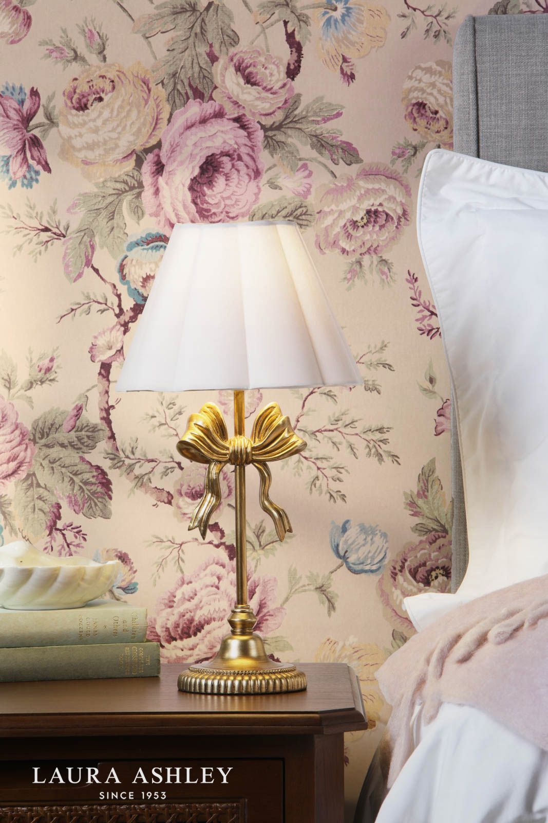 Laura Ashley Larkfield Table Lamp Antique Gold With Shade