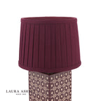 Laura Ashley Claudina Table Lamp Purple Ceramic and Antique Brass With Shade