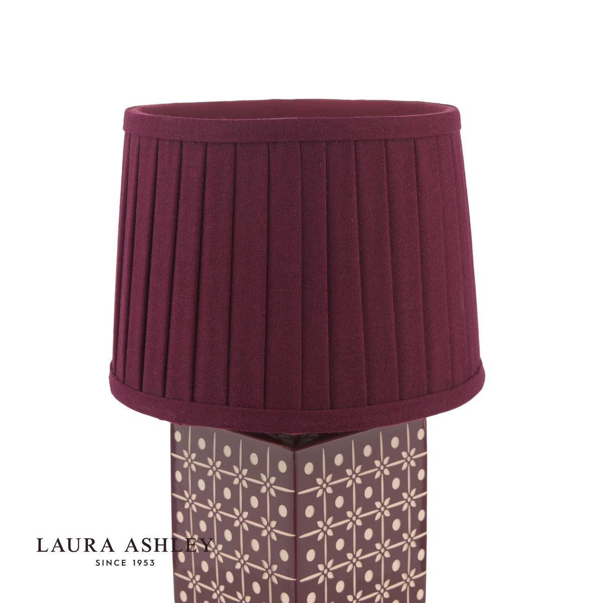 Laura Ashley Claudina Table Lamp Purple Ceramic and Antique Brass With Shade