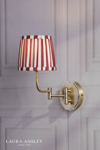 Laura Ashley Denwick Wall Light Matt Antique Brass With Shade
