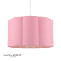 Laura Ashley Loveston Pink Cotton Scalloped Shade 38cm