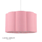 Laura Ashley Loveston Pink Cotton Scalloped Shade 38cm