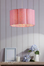 Laura Ashley Loveston Pink Cotton Scalloped Shade 38cm