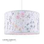 Laura Ashley Wild Meadow Multi Blue Cotton Drum Shade 38cm
