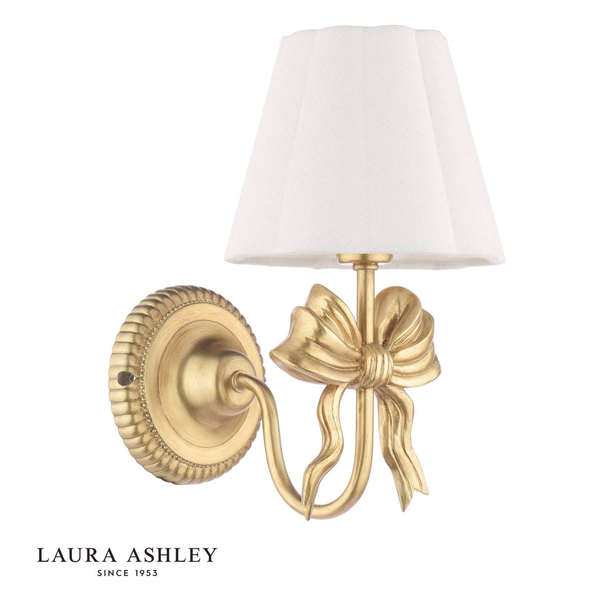 Laura Ashley Larkfield Wall Light Antique Gold With Shade