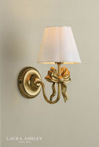 Laura Ashley Larkfield Wall Light Antique Gold With Shade