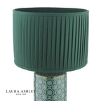Laura Ashley Knipton Table Lamp Green Ceramic and Antique Brass With Shade