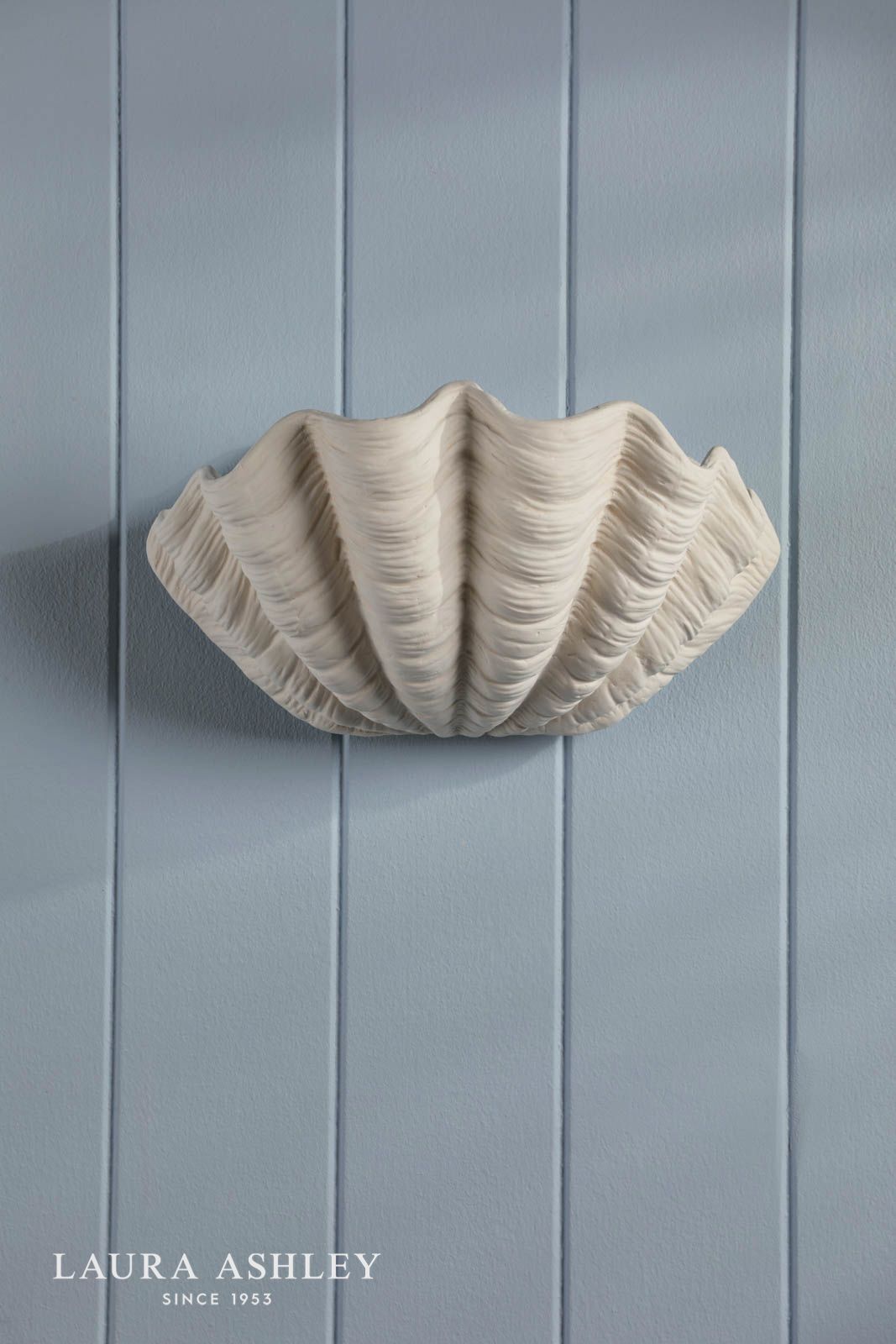 Laura Ashley Shell Wall Washer White Ceramic