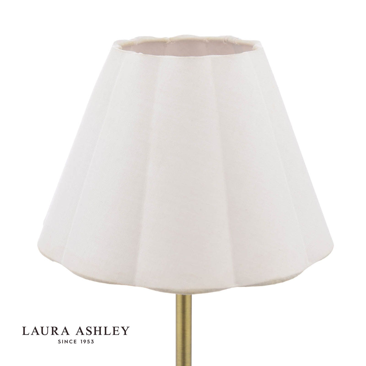 Laura Ashley Erin Rechargeable Table Lamp Matt Antique Brass With Shade LED
