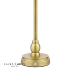 Laura Ashley Erin Rechargeable Table Lamp Matt Antique Brass With Shade LED