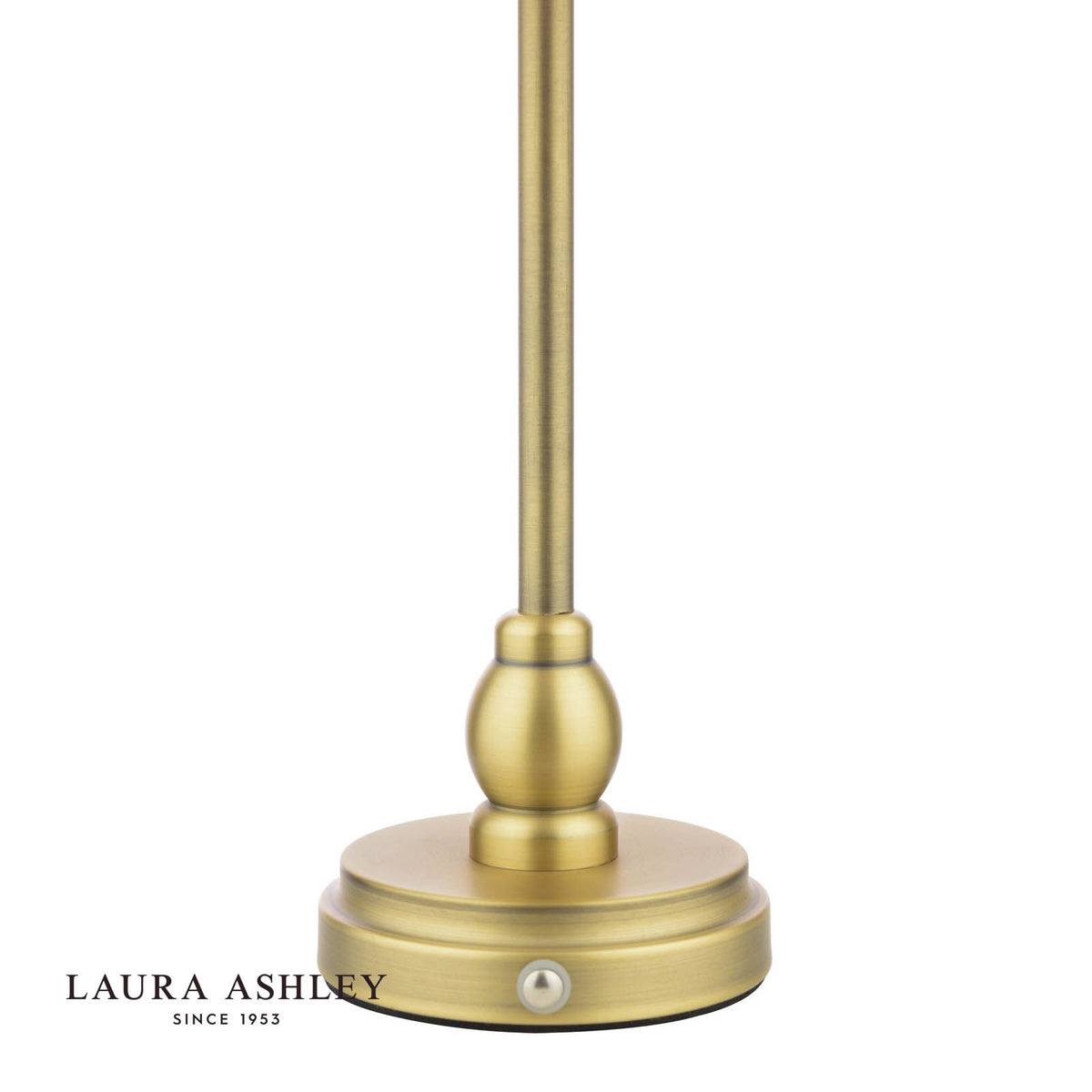Laura Ashley Erin Rechargeable Table Lamp Matt Antique Brass With Shade LED