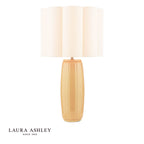 Laura Ashley Littleton Table Lamp Yellow Ceramic and Antique Brass With Shade