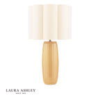 Laura Ashley Littleton Table Lamp Yellow Ceramic and Antique Brass With Shade