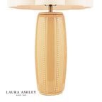 Laura Ashley Littleton Table Lamp Yellow Ceramic and Antique Brass With Shade