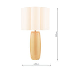 Laura Ashley Littleton Table Lamp Yellow Ceramic and Antique Brass With Shade