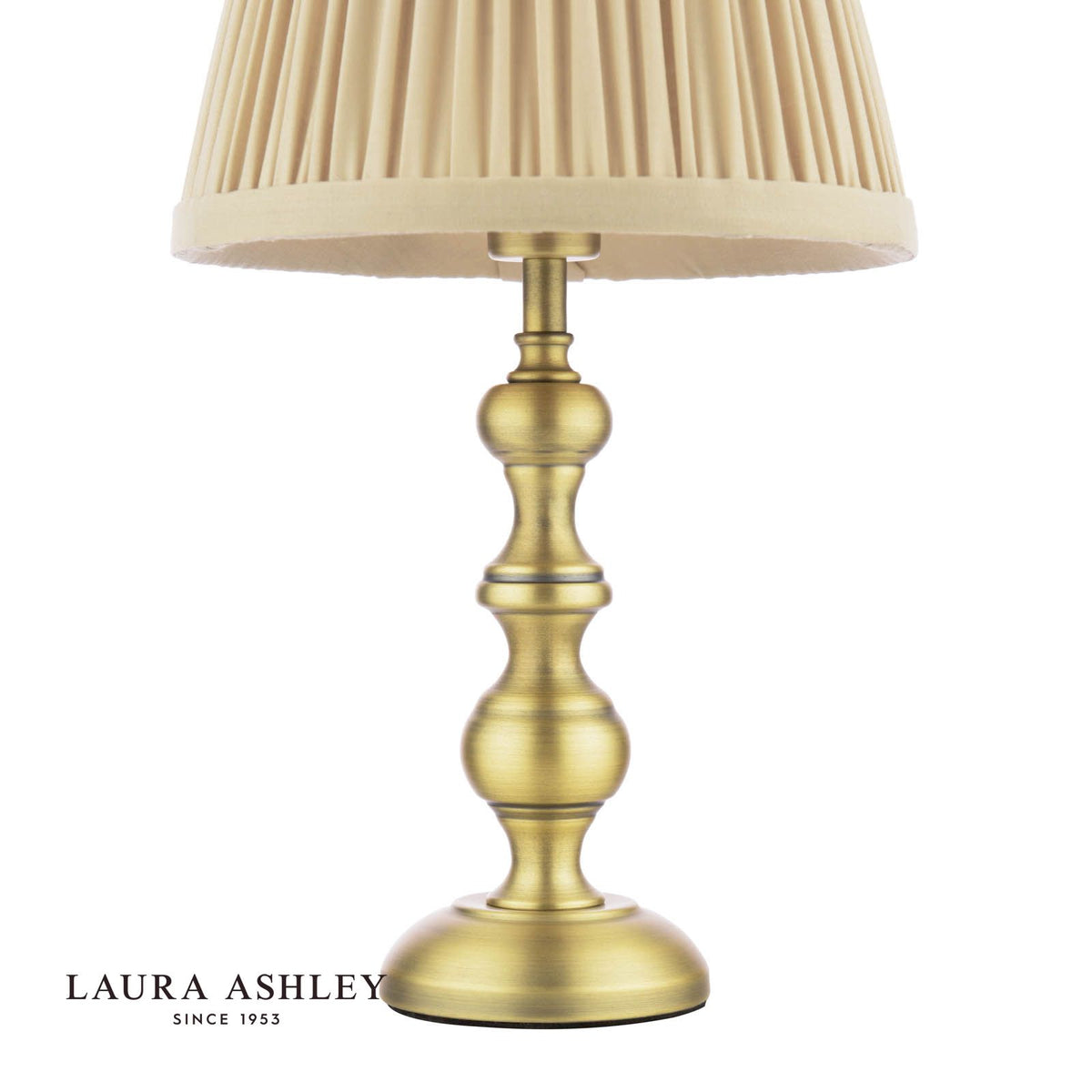 Laura Ashley Ezra Twin Pack Table Lamp Matt Antique Brass With Shade