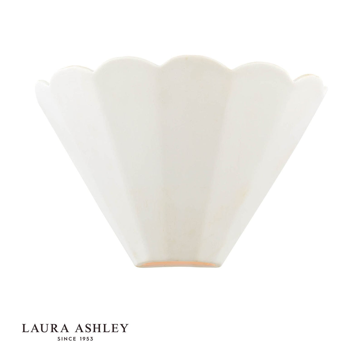 Laura Ashley Scallop Wall Washer White Ceramic